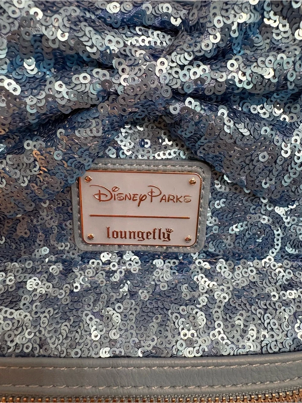 Disney Blue Sequin Minnie Ear Mini Backpack